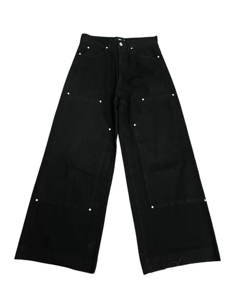 HARE ハレ ワイドパンツ カーペンターデニム ダブルニー パンツ ブラック