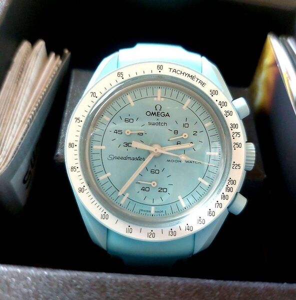 OMEGA×Swatch ムーンウォッチ スピードマスター ミッション トゥ ウラヌス オメガ スウォッチ 腕時計