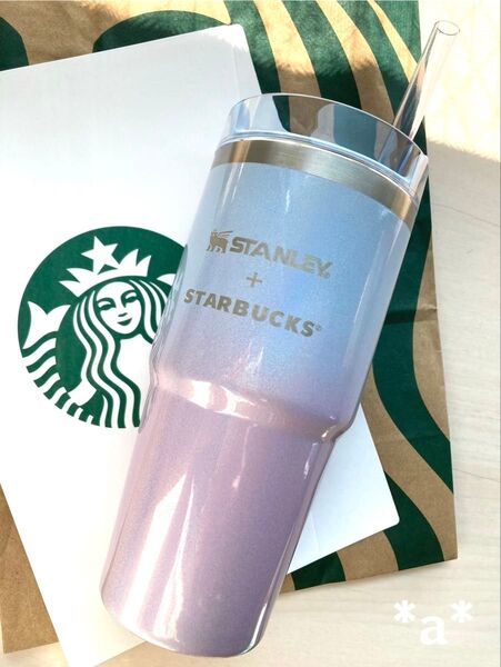 STARBUCKS スターバックス スタンレー コラボ3WAYステンレスタンブラー STANLEYグラデーションブルーピンク