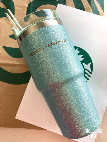 STARBUCKS STANLEY スターバックス スタンレー 3way ステンレスタンブラー グリッターミント スタバ 完売レア