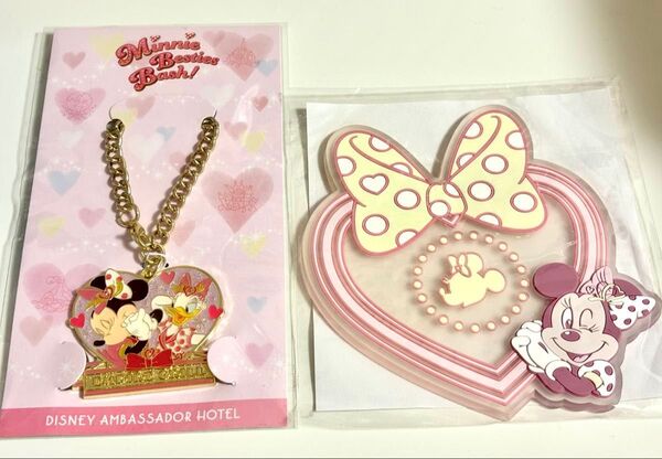 ディズニー エンパイアグリルランチ ミニーベスティーズバッシュ オリジナルチャーム ミニー デイジー コースター ミニー