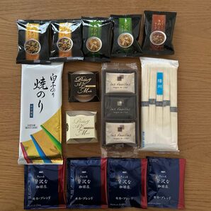 ③【食品まとめ売り】【食品詰め合わせ】スープ そうめん プリン のり コーヒー お菓子