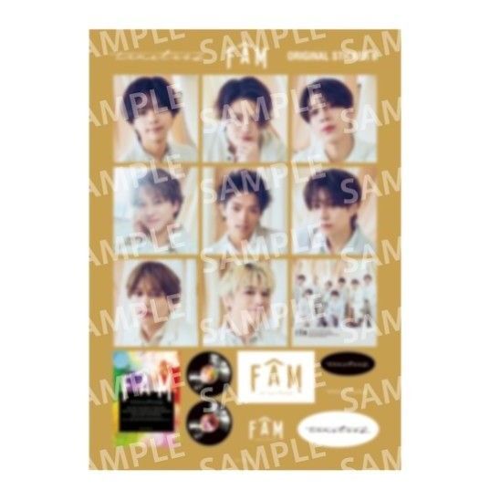 FAM ステッカーシート ver. B timelesz タイムレス 特典 シール ステッカー 限定 先着特典