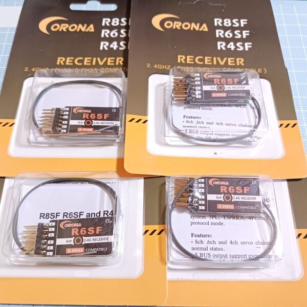 ◆4個◆ Corona R6SF 6CH「S.BUS」 2.4G 受信機 ラジコン Futaba プロポ 送信機 S-FHSS
