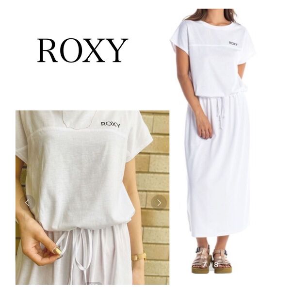 ROXY FESTIVALロキシーワンピース ウエストゴム 抗菌防臭 UVカット加工