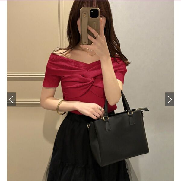 GRL オフショルダーニット トップス