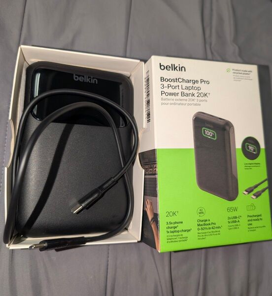 Belkinベルキン BoostCharge Pro 65W モバイルバッテリー 20000 mAh