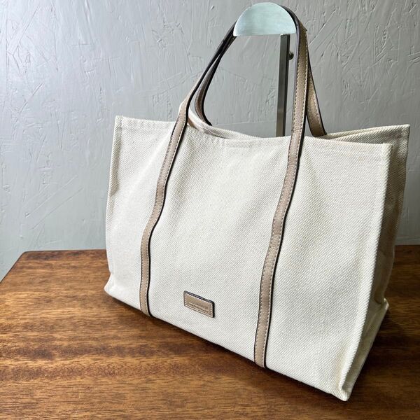 room306 CONTEMPORARY キャンバス トートバッグ アイボリー ハンドバッグ