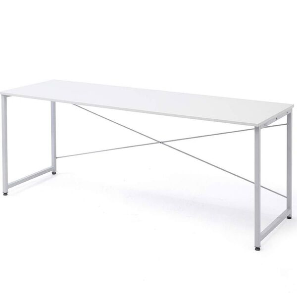 【未使用級】PC desk サンワ 100-DESKF007 180cm パソコンデスク 作業台 オフィスデスク ホワイト 事務机
