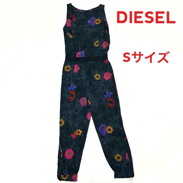 DIESEL ディーゼル フラワープリント ジャンプスーツ ノースリーブ 花柄 総柄 オールインワン サロペット つなぎ