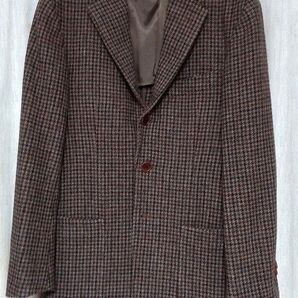 ツイードジャケット 古着 ウール ブラウン系 メンズ ジャケット