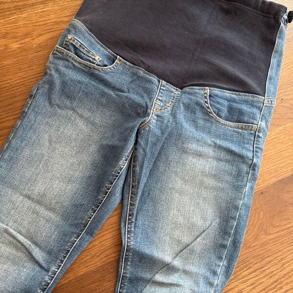 【良品】無印良品 マタニティデニム スキニー S ストレッチ