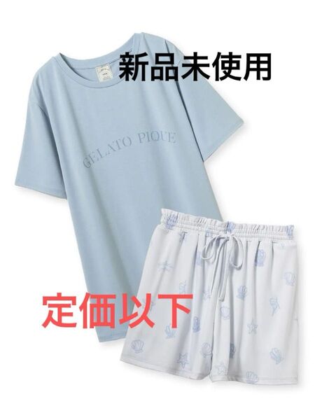 ジェラートピケ モチーフ4柄ワンポイント Tシャツ & ショートパンツ 上下 セット