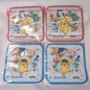 非売品 森永製菓おっとっと×ポケモン コラボ商品ミニタオル 全2種類 ×2セット