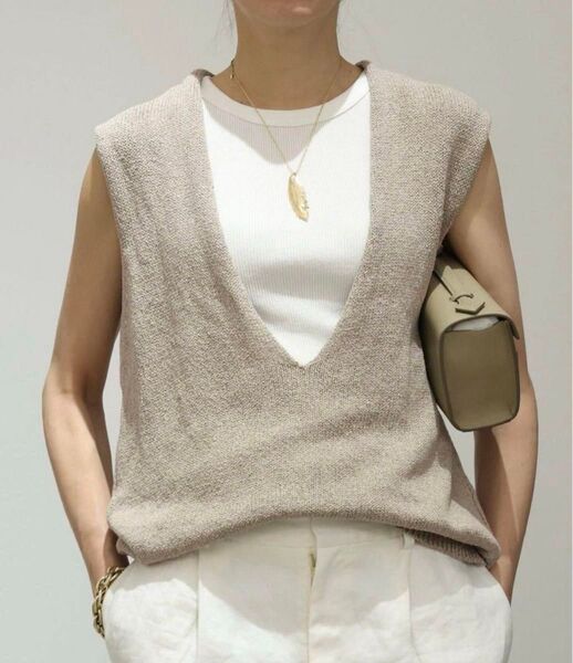 Deuxieme Classe Lily Linen Vネック ベスト
