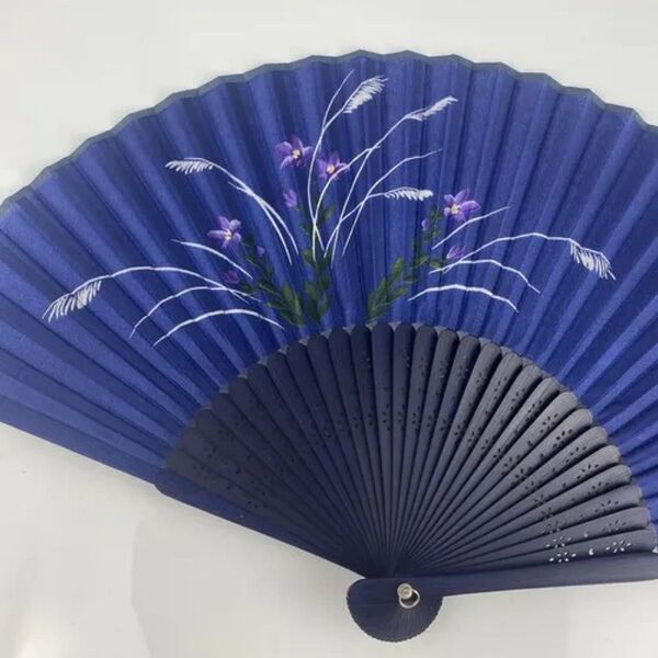 新品 扇子 おしゃれ 人気 贈り物 プレゼント 猛暑対策 お土産 浴衣 紺