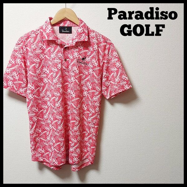 Paradiso パラディーゾ メンズ Lサイズ ゴルフウェア ポロシャツ 半袖