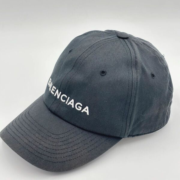 BALENCIAGA バレンシアガ ベースボールキャップ コットン サイズL ダークネイビー