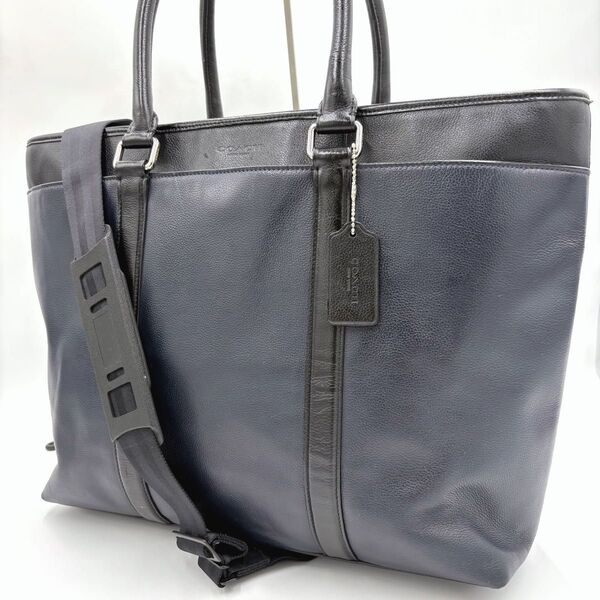 COACH コーチ 2way メトロポリタン ペリー トートバッグ ビジネスバッグ 54758 黒 ネイビー