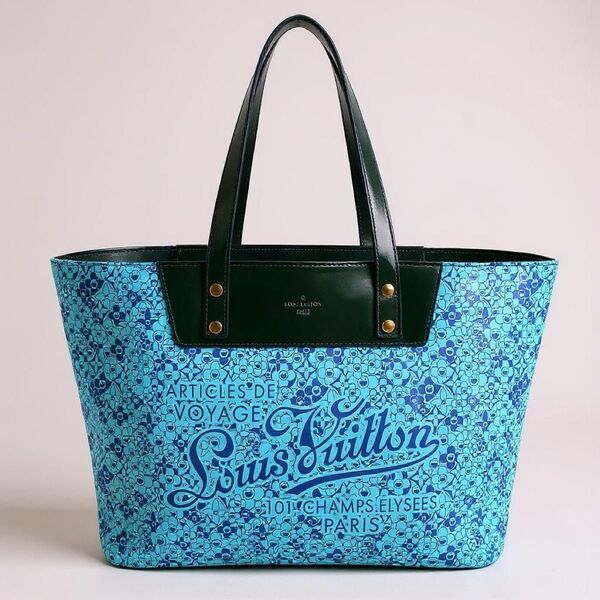 LOUIS VUITTON ルイ・ヴィトン 村上隆 コスミック ブラッサム トート ハンドバッグ ブルー M93164 レディース