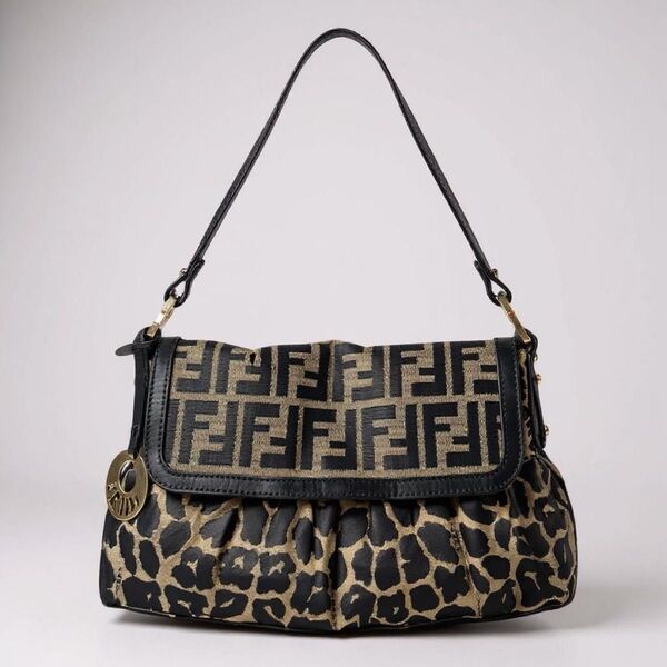 FENDI フェンディ ズッカ柄 レオパード ショルダーバッグ ワンショルダー