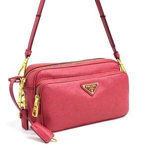 PRADA プラダ ショルダーバッグ サフィアーノレザー ピンク BT1010