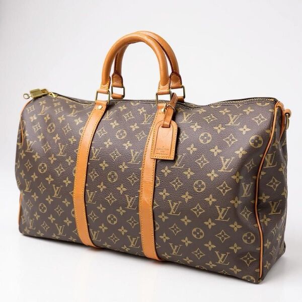 LOUIS VUITTON ルイヴィトン モノグラム キーポル50 レザー ボストンバッグ ハンドバッグ