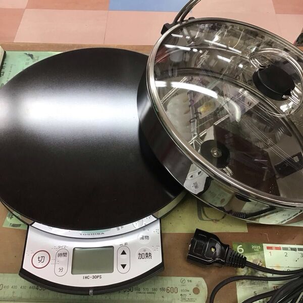 IH調理器 100v でコンセントにさすだけ 東芝 プラス ステンレス鍋のセット 185