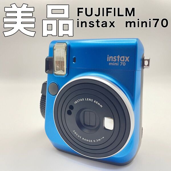 FUJIFILM instax mini 70 ブルー インスタックス ミニ チェキ インスタントカメラ 富士フィルム