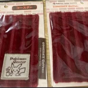 【即日発送】コメダ珈琲店×ポケモンセンターナゴヤ ソファ柄生地コースター 新品未使用、未開封