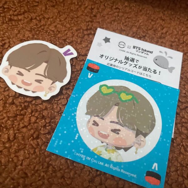 スシロー BTS テテ V ステッカー ピック セット
