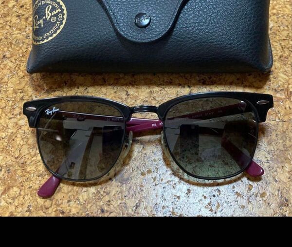 Ray-Ban レイバン サングラス RB3016 1103/71 51サイズクリムゾンレッド×ブラックレンズ 希少色 良品!