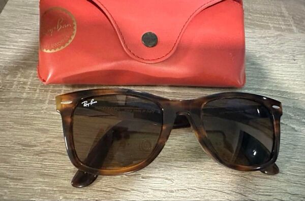 Ray-Ban レイバン サングラスRB2140 F WAYFARERアジアンフィットモデル 希少色レッドケース付き