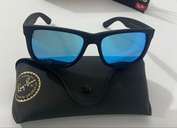 RayBan Justin ブルーミラーRB4165 偏光レンズ ポラロイズド新品未使用! 値下げ交渉不可!