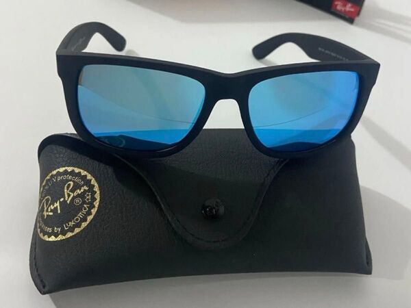 RayBan Justin ブルーミラーRB4165 偏光レンズ ポラロイズド新品未使用! 値下げ交渉不可!