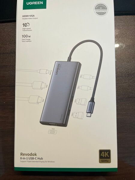 UGREEN USB ハブ ドッキングステーション USB-C Type-C 100W 8 in 1 4K 60Hz