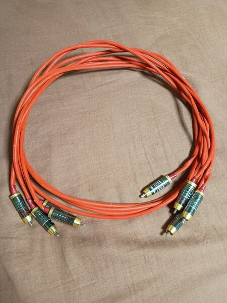 SONIC LINK CABLE プラグ RCAケーブル 4本セット 約1.5m×4 オーディオケーブル 動作未確認