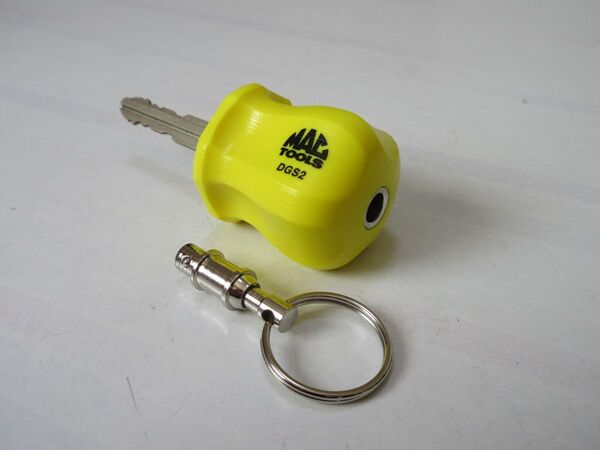 新ロゴ 加工済マックツール 改造グリップキーホルダー 黄色