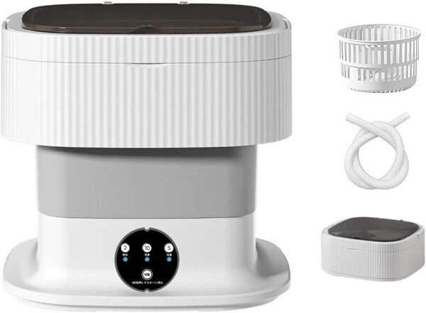 小型洗濯機 軽量 折り畳み 12L 大容量 90W コンパクト 脱水 ポータブル洗濯機 小型脱水機 旅行 キャンプ