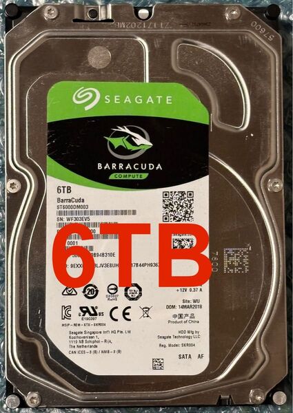 6TB HDD BarraCuda ST6000DM003