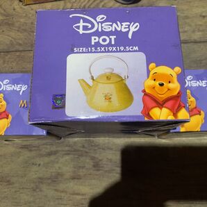 【未使用】ディズニー くまのプーさん ホーローケトル やかん マグカップ 3個セット