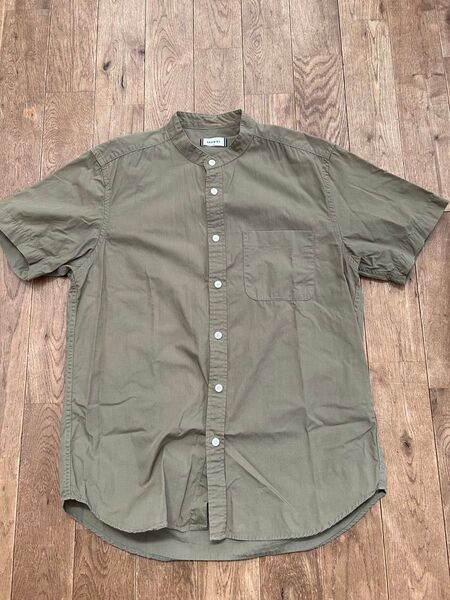 WEGO BROWNY 半袖シャツ バンドカラー