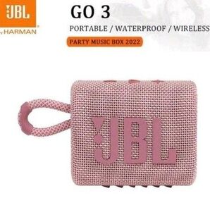 JBL GO3 Bluetoothスピーカーピンク USB C充電/防塵防水/パッシブラジエーター搭載/ポータブル