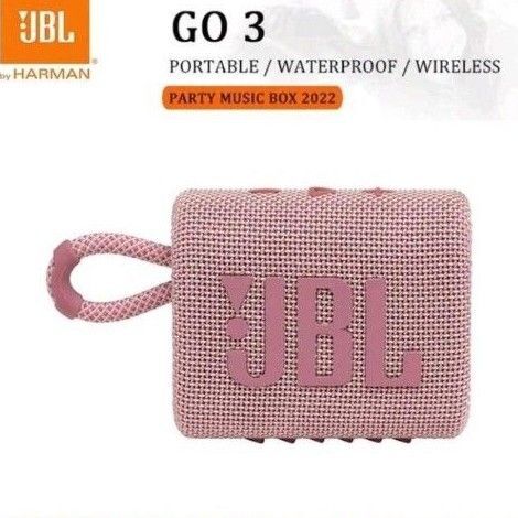 JBL GO3 Bluetoothスピーカーピンク USB C充電/防塵防水/パッシブラジエーター搭載/ポータブル