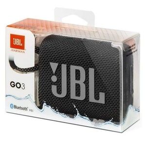 JBL GO3 Bluetoothスピーカーブラック USB C充電/防塵防水/パッシブラジエーター搭載/ポータブル