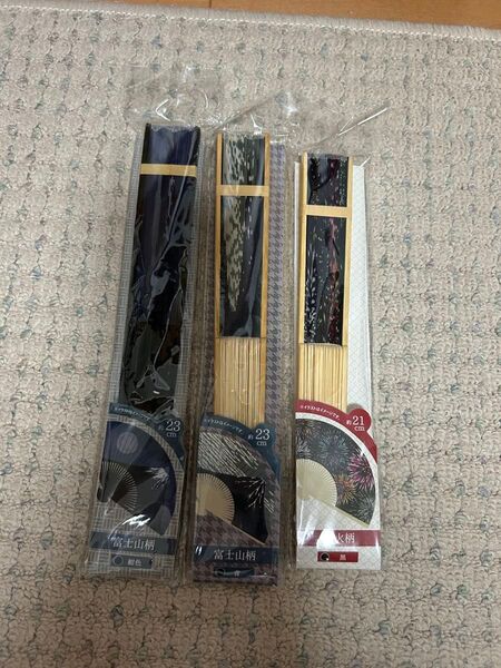 扇子 海外土産 日本画 富士山 花火