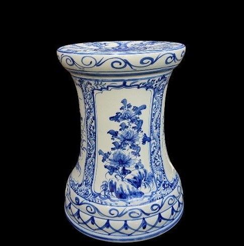 陶器製花瓶スタンド陶器花台 置物 オブジェ インテリア スツール 花 イス