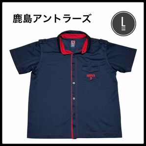 鹿島アントラーズ オフィシャル エポレット サポーター 赤ステッチ 半袖 シャツ