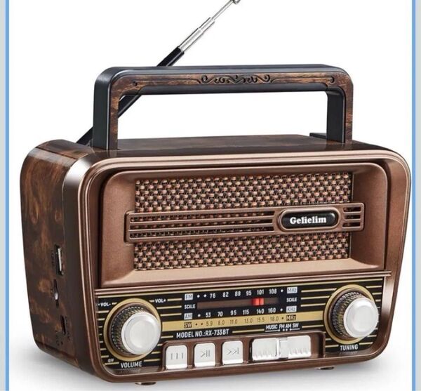ラジオ ポータブルラジオ FM/AM/SW/短波ラジオ 小型 USB/SDカード対応 電池/USB充電 MP3プレーヤー大音量