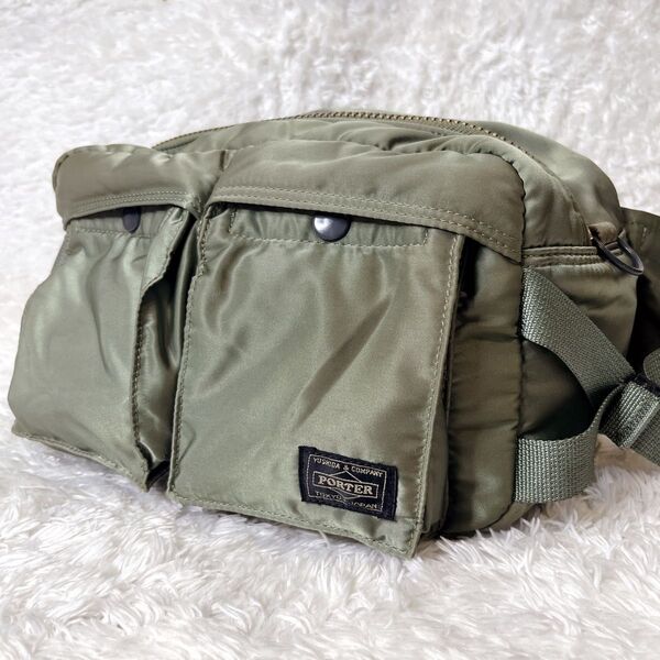 良品 ポーター タンカー セージグリーン PORTER TANKER カーキ ウエストバッグ ボディバッグ ショルダーバッグ